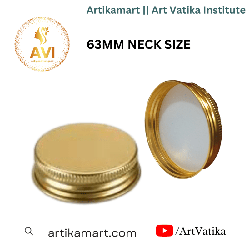 63MM GOLD ALUMINIUM JAR CAP (220, 250 ML PET JARS)