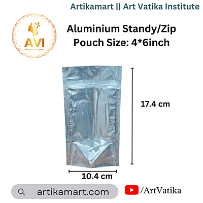 Aluminium Standy/Zip Pouch Size: 4*6inch Aluminium Standy/Zip Pouch Size: 4*6inch