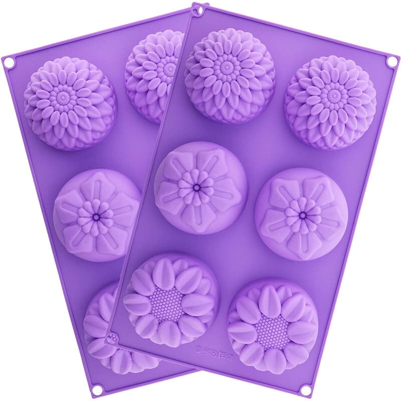 Silicon Mold Mixed Flower Shape 6cavity 90to 100gm