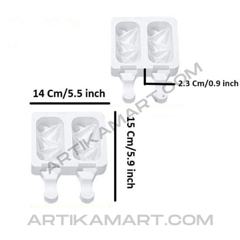 Silicon Mold Cake Sickle Diamond - 2 Cavity - 40-50g