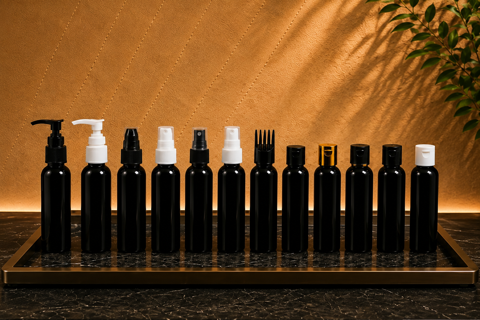 100ml AVON PET Bottle BLACK - 20mm Neck
