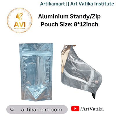 Aluminium Standy/Zip Pouch Size: 8*12inch Aluminium Standy/Zip Pouch Size: 8*12inch
