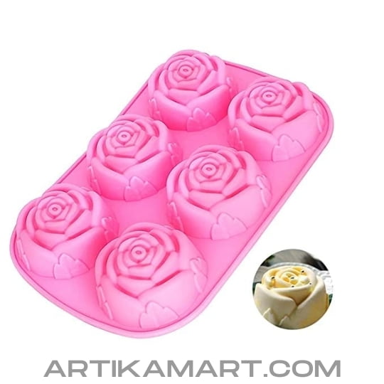 Silicon Mold Rose No 6 - 6 Cavity - 100g