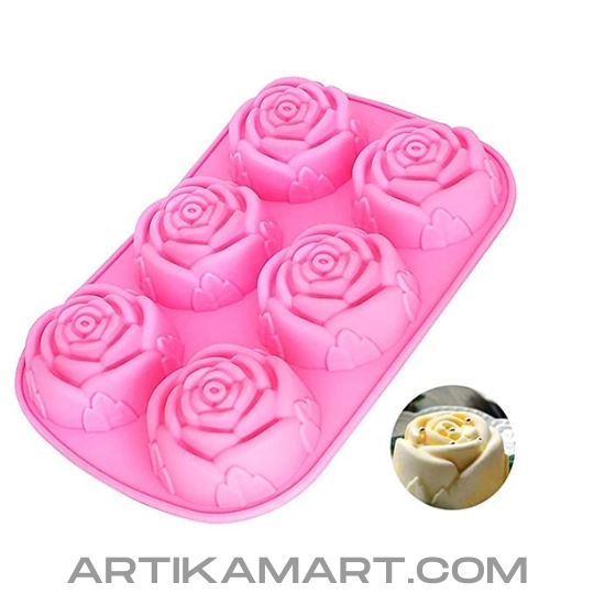Silicon Mold Rose No 6 - 6 Cavity - 100g