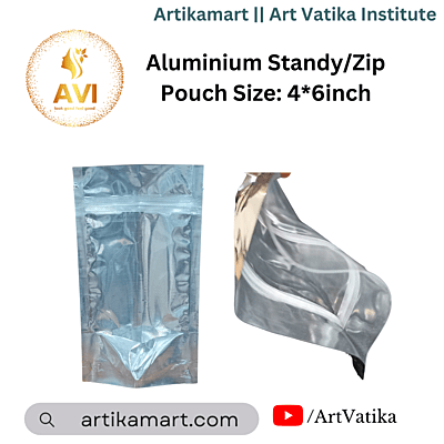 Aluminium Standy/Zip Pouch Size: 4*6inch Aluminium Standy/Zip Pouch Size: 4*6inch