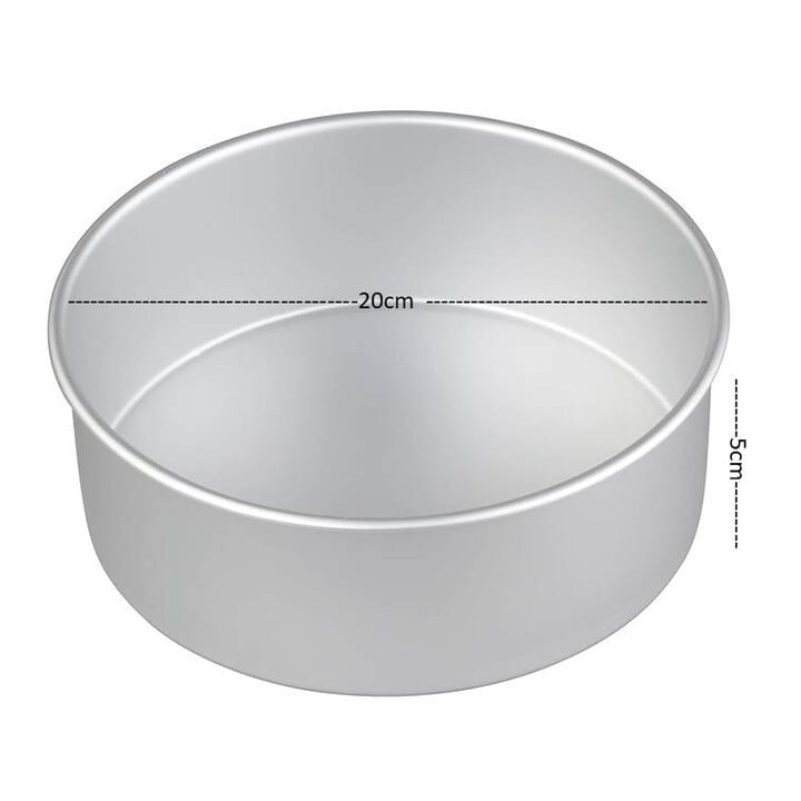 Cake Mould Aluminium - FIXED-  ROUND - 20*20*5cm No2