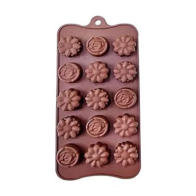 Silicon Mold Chocolate Mix Flower 15 Cavity