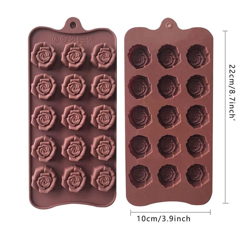 Silicon Mold Chocolate Small Rose- 15 Cavity - 5g