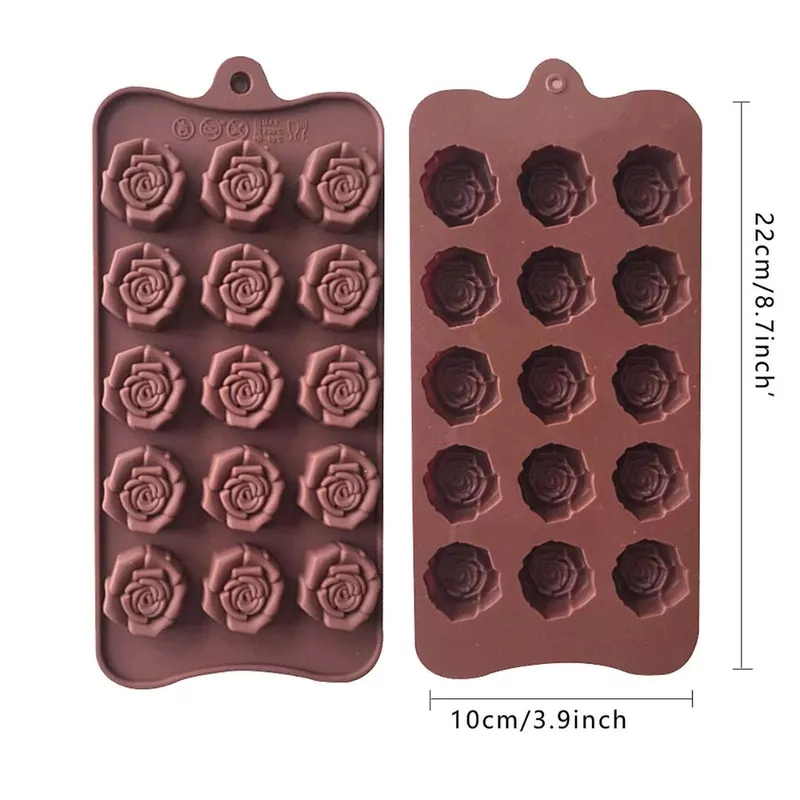 Silicon Mold Chocolate Small Rose- 15 Cavity - 5g