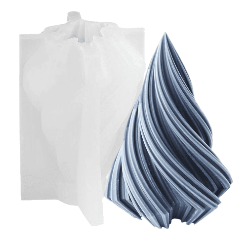 Silicon Mold Candle Spiral Cone - 105g