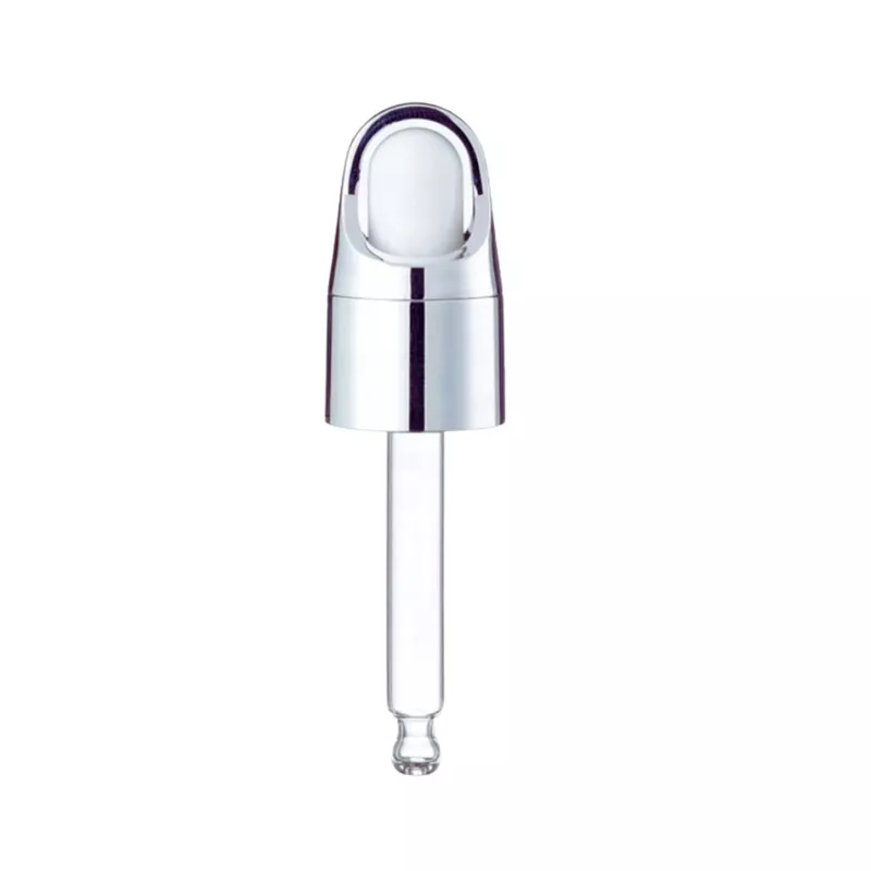 SERUM DROPPER Cap BASKET Silver White Glass 18mm NECK