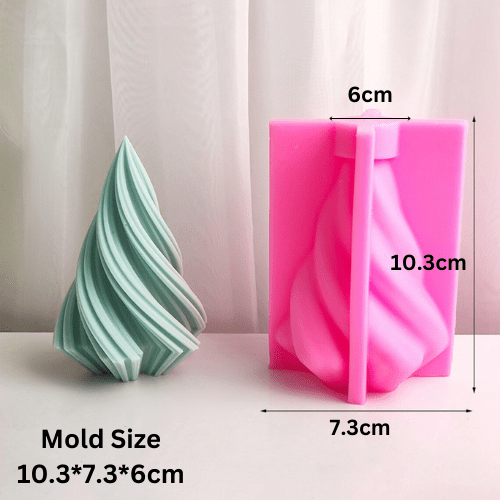 Silicon Mold Candle Spiral Cone - 105g