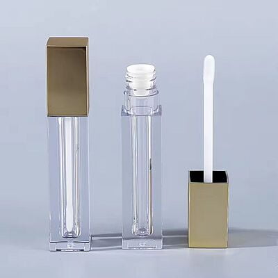 Lipstick - SQUARE - Gold Cap - 3.2ml - Tall Container - Acrylic