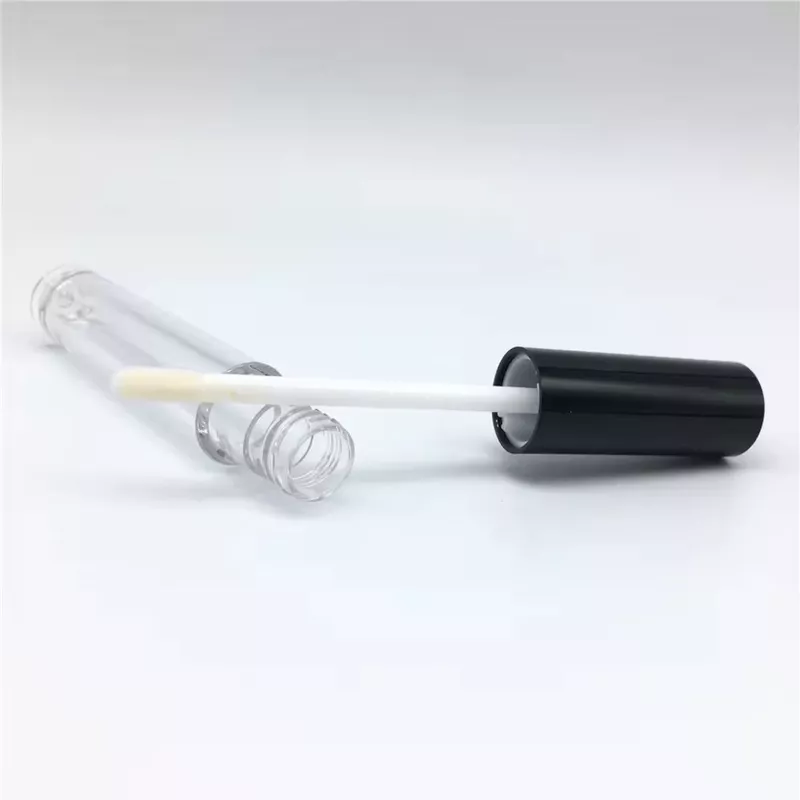 Lipstick - ROUND - Black Cap - 4ml - Tall Container - Acrylic