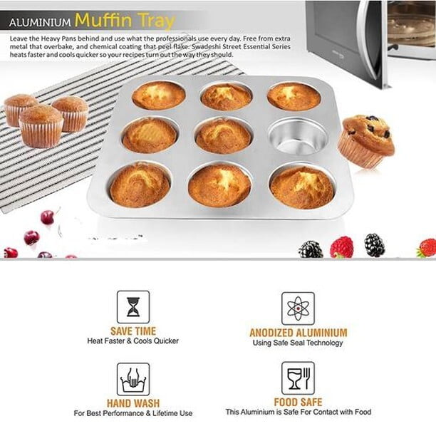 Muffin Mold Tray Aluminium 9 Cavity