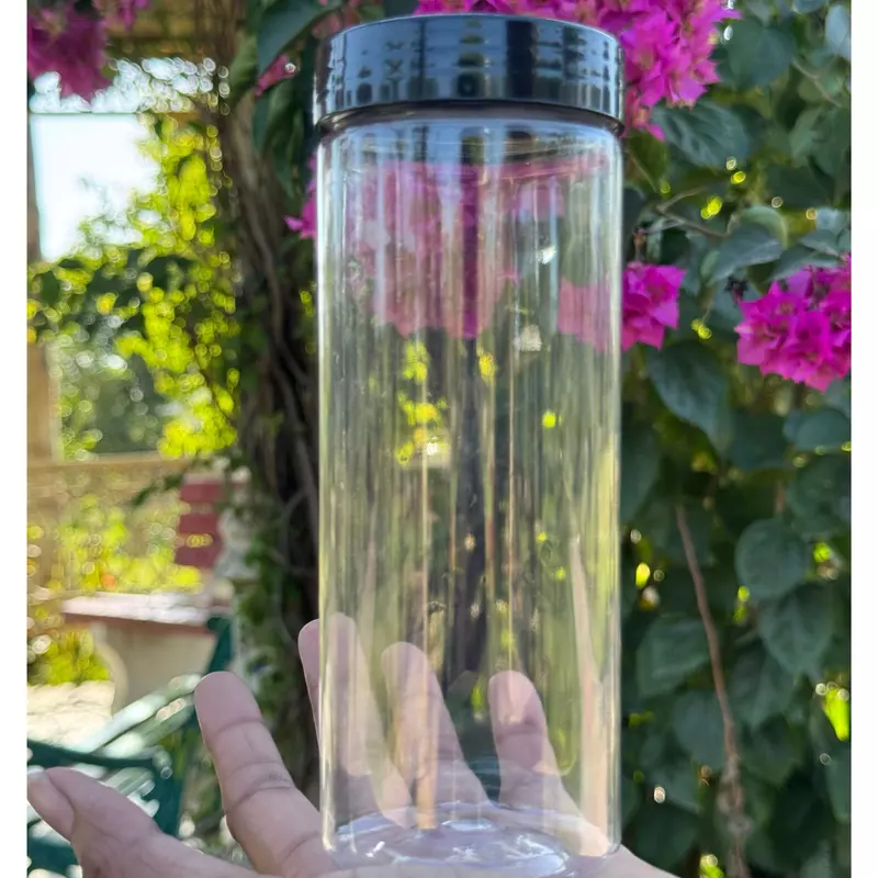 500ml Round PET Jar + 63mm Plastic Black Cap