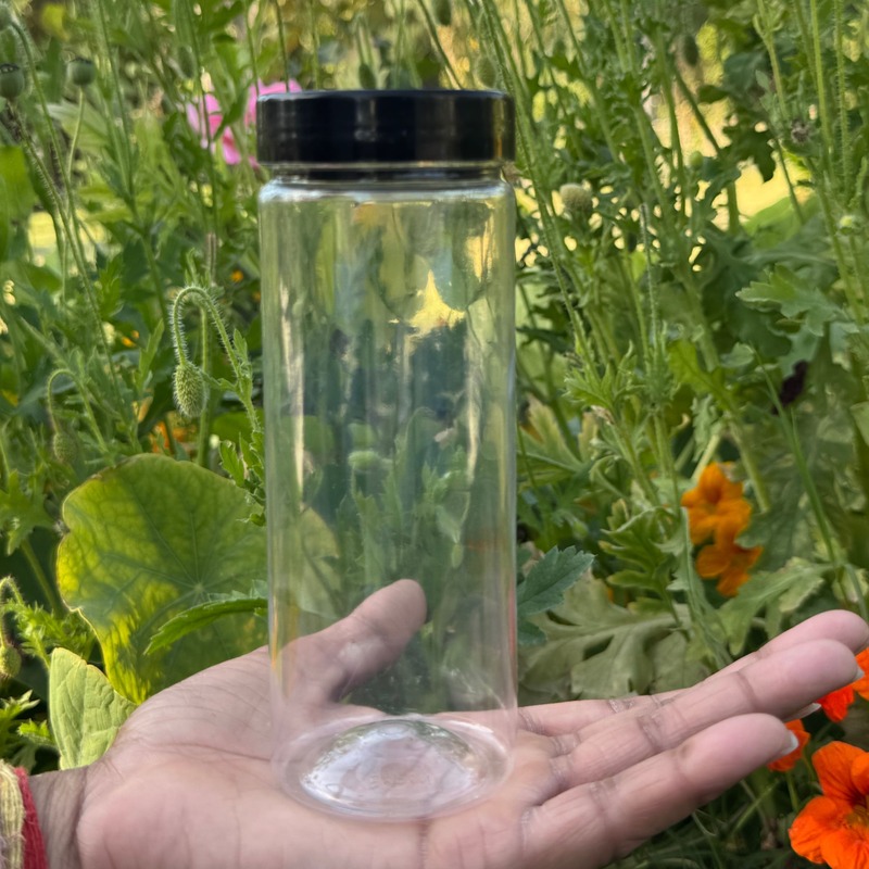 300ml Round PET Jar + 53mm BLACK Cap