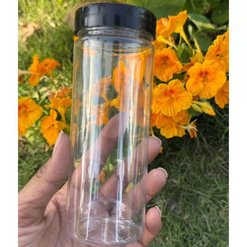 300ml Round PET Jar + 53mm BLACK Cap