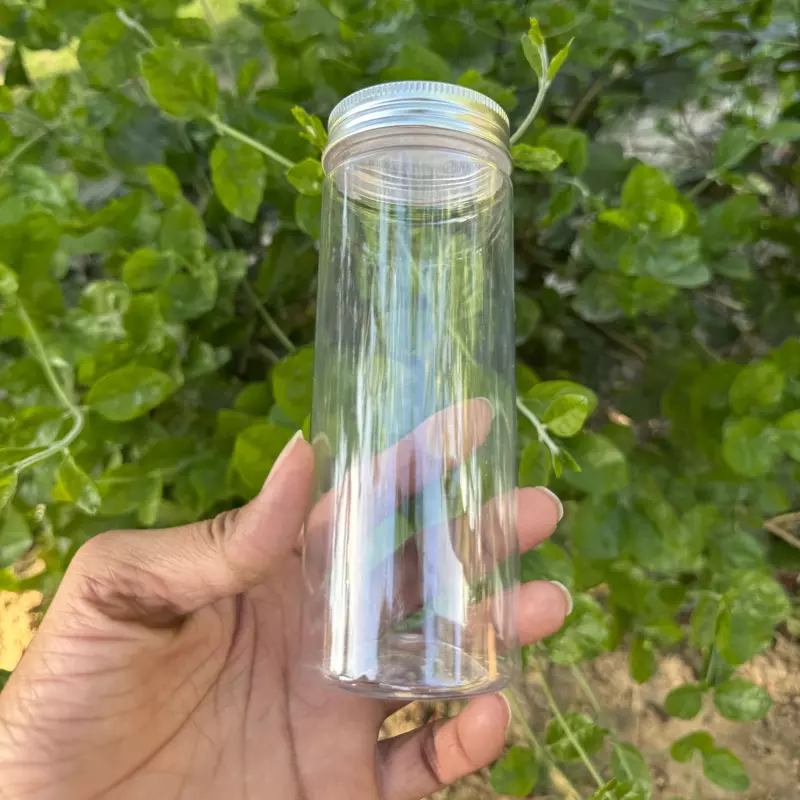 300ml Round PET Jar + 53mm Aluminium SILVER Cap