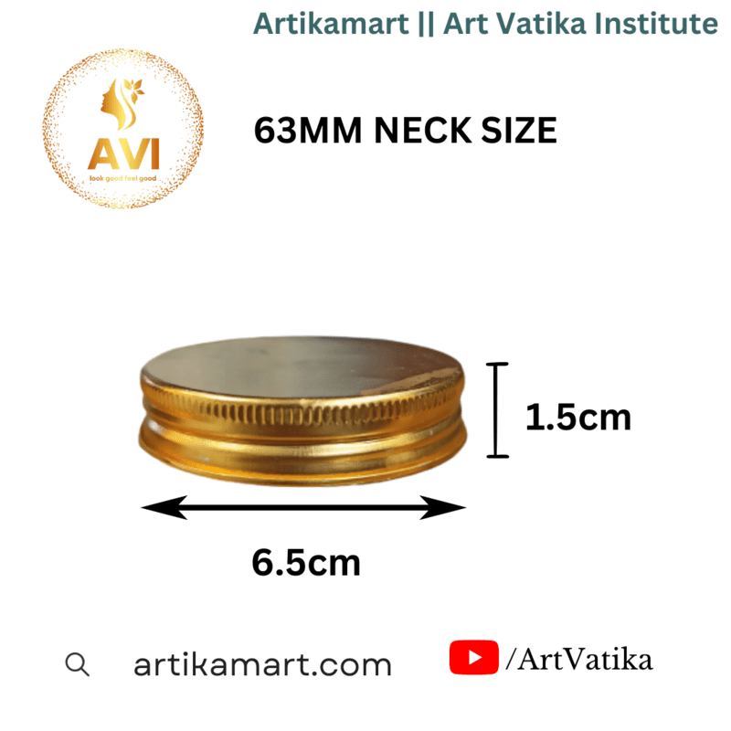 63MM GOLD ALUMINIUM JAR CAP (220, 250 ML PET JARS)