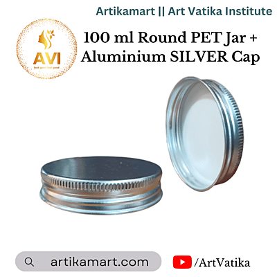 100 ml Round PET Jar + Aluminium SILVER Cap
