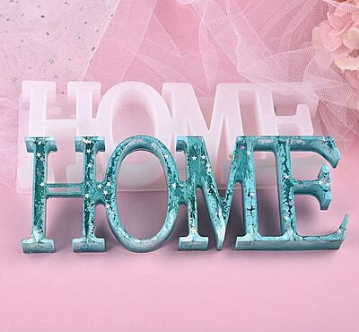 Silicon Mold Resin HOME Letters