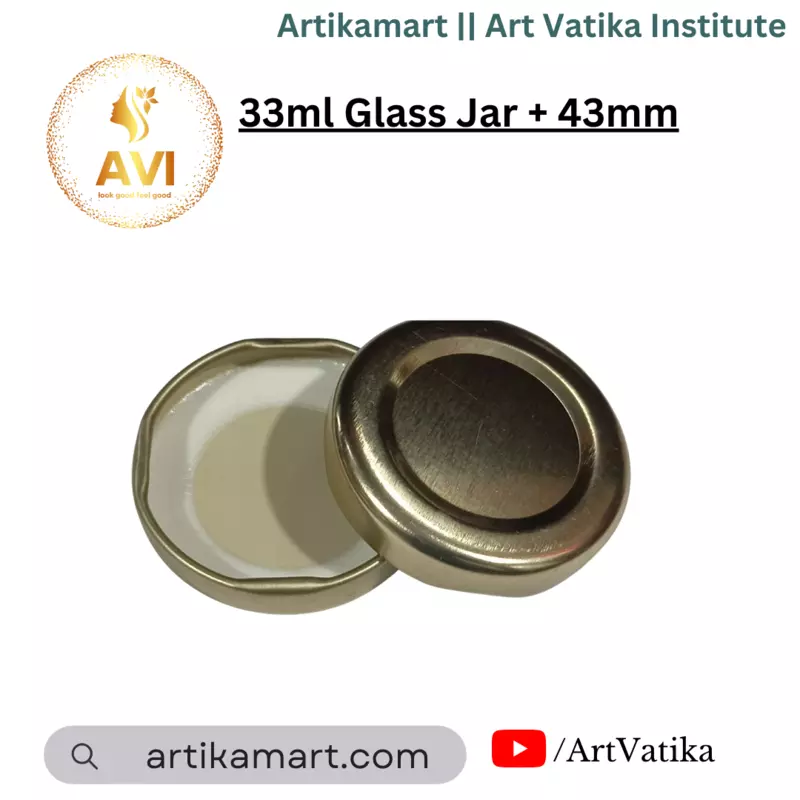 33ml Glass Jar + 43mm Golden Lug cap