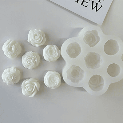 Silicon Mold Candle Flower Decor 7 Type