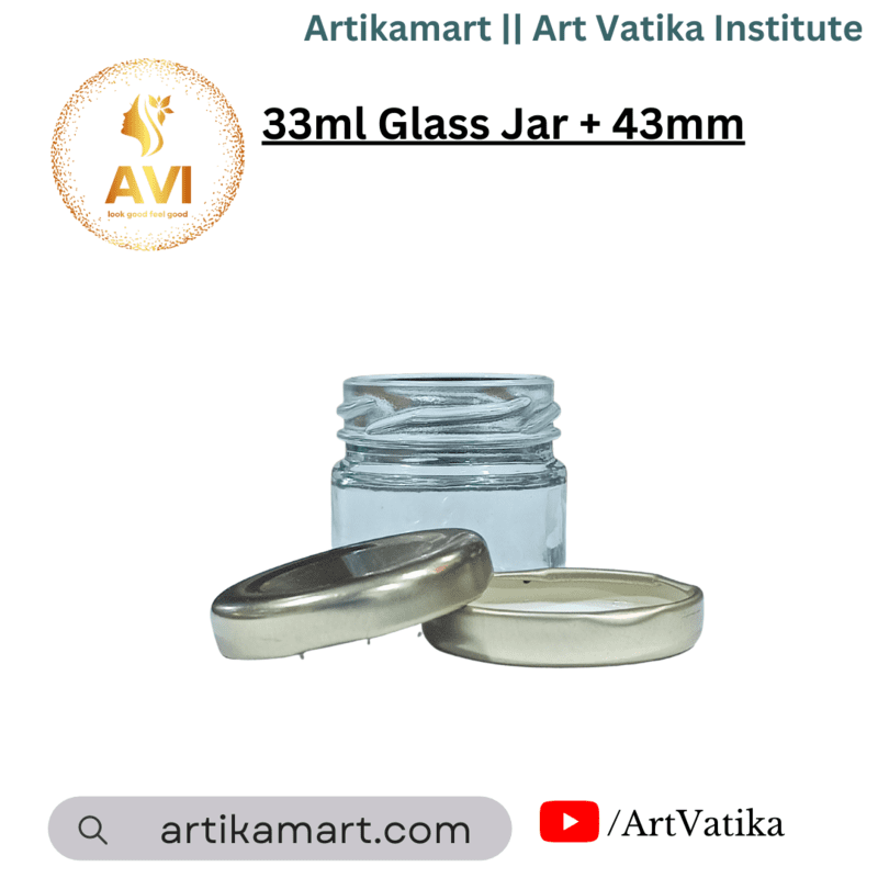 33ml Glass Jar + 43mm Golden Lug cap