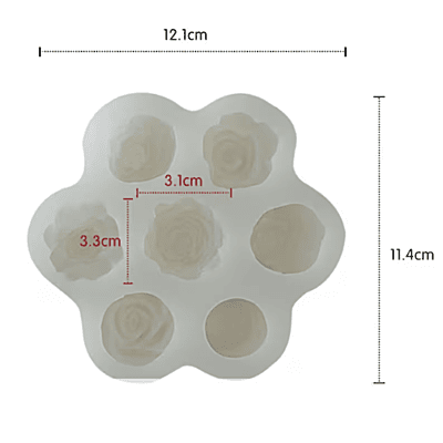 Silicon Mold Candle Flower Decor 7 Type
