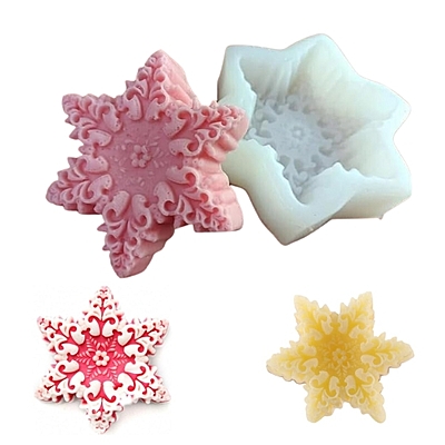 Silicon Mold Candle Christmas SnowFlakes