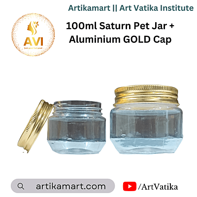 100ml Saturn Pet Jar + Aluminium GOLD Cap