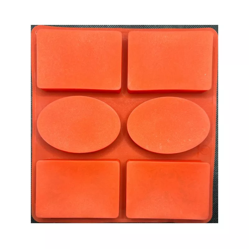 Silicon Mold Heavy Oval 2 + Rectangle 4- 6 Cavity Design