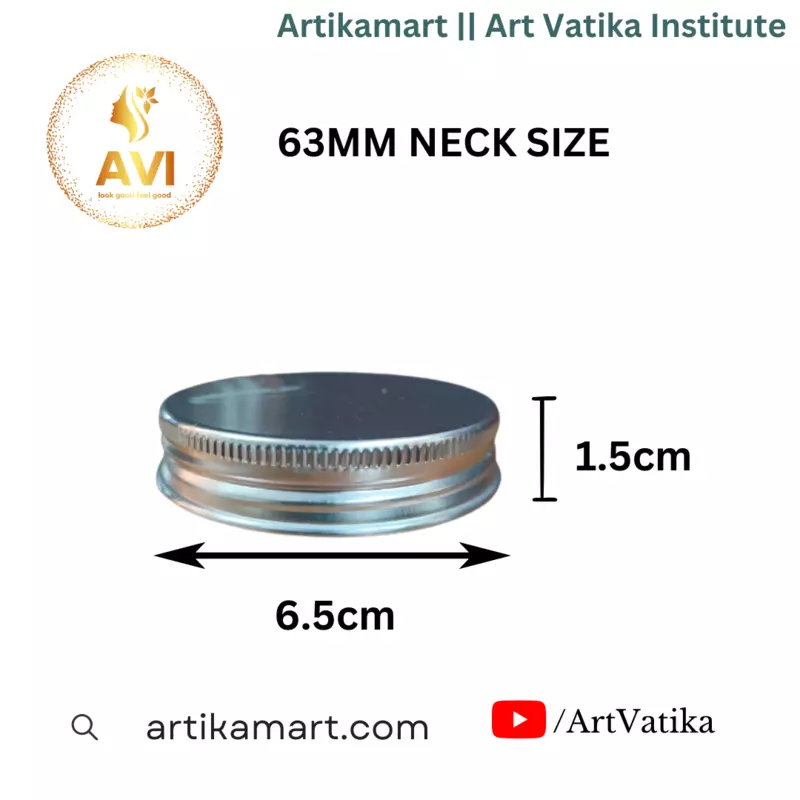 63MM SILVER ALUMINIUM Jar CAP (220, 250 ML PET JARS)
