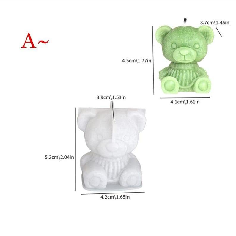 Silicon Mold Candle Princess Teddy Bear