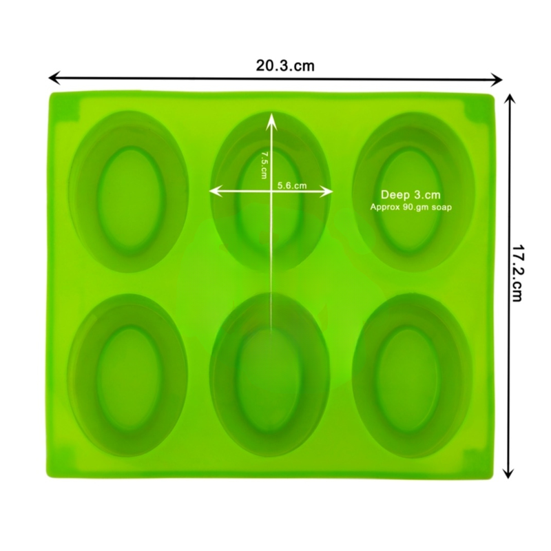 Silicon Mold Oval Pears - 6 Cavity - 90-95g