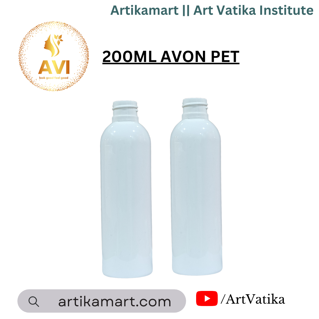 200ML AVON PET BOTTLE WHITE MILKY - 24MM NECK