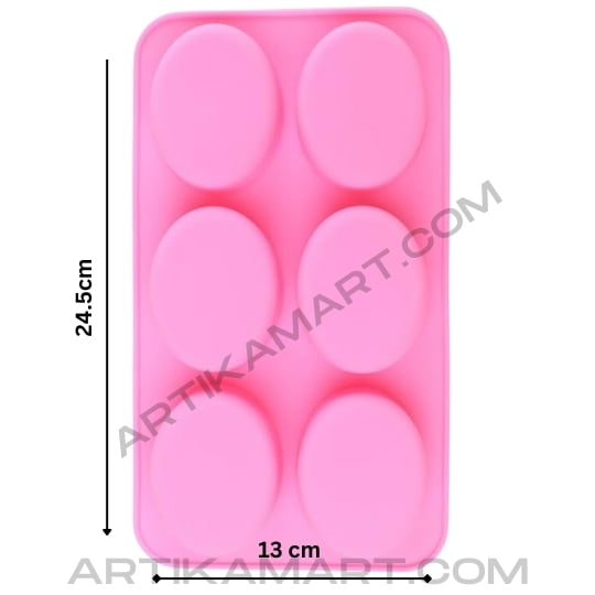 Silicon Mold Oval - 6 Cavity - 50-75g