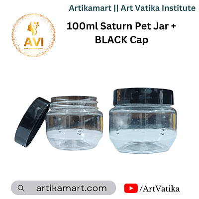 100ml Saturn Pet Jar + BLACK Cap