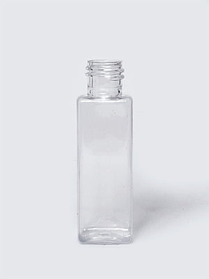 50ml SQUARE PET Bottle CLEAR - 20mm Neck