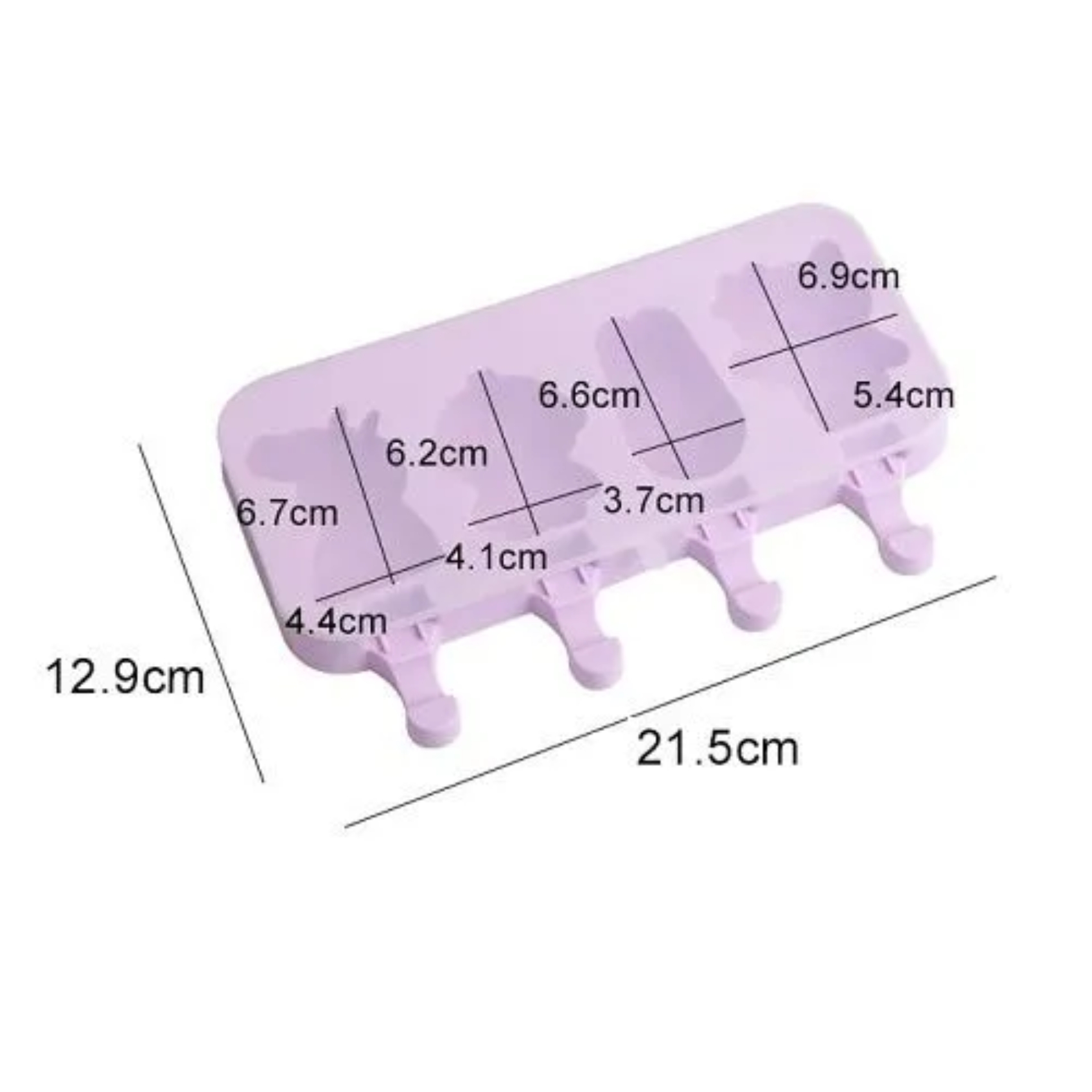 Silicon Mold Cake Sickle Peppa Pig 4 Cavity