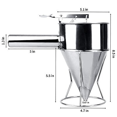 Stainless Steel Conical Funnel Strainer with SS Stand for Liquid Dispensing