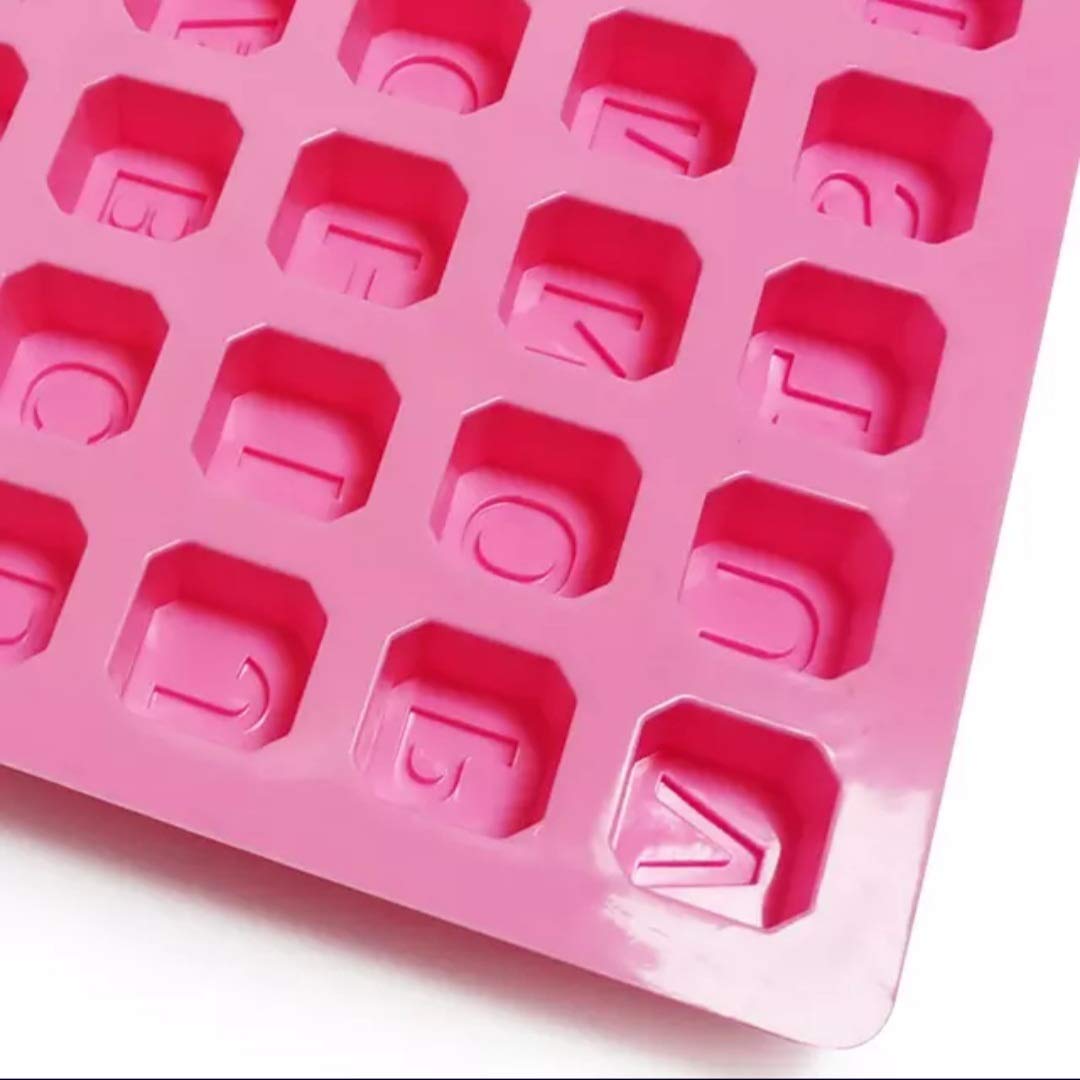 Silicon Mold Alphabet 4 Square 3D
