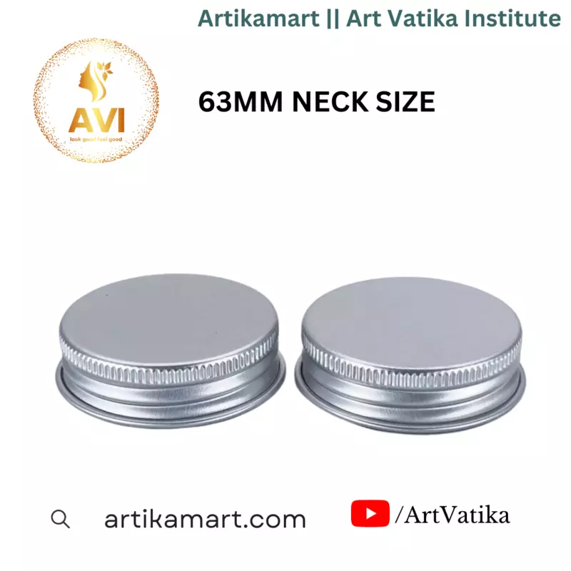 63MM SILVER ALUMINIUM Jar CAP (220, 250 ML PET JARS)