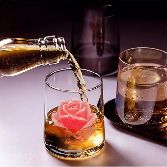 Silicon Mold Candle Set of 3 Roses Flower