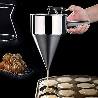 Stainless Steel Conical Funnel Strainer with SS Stand for Liquid Dispensing