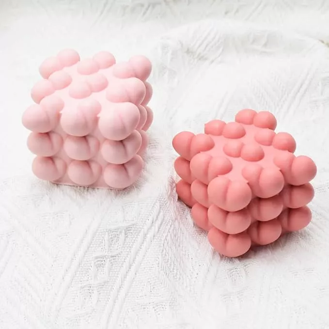 Silicon Mold Candle Cubic Love Heart - Medium