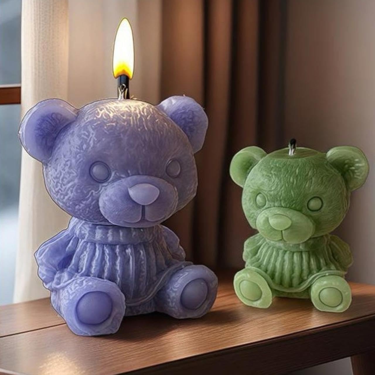Silicon Mold Candle Princess Teddy Bear