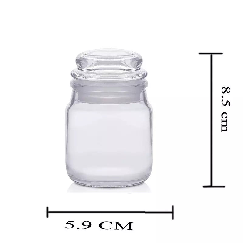 130ml DOME Glass Jar with Clear Cap