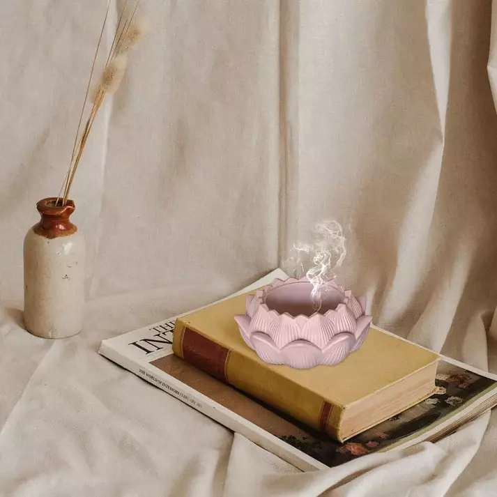 Silicon Mold Candle Concrete Holder Lotus Shape Jar